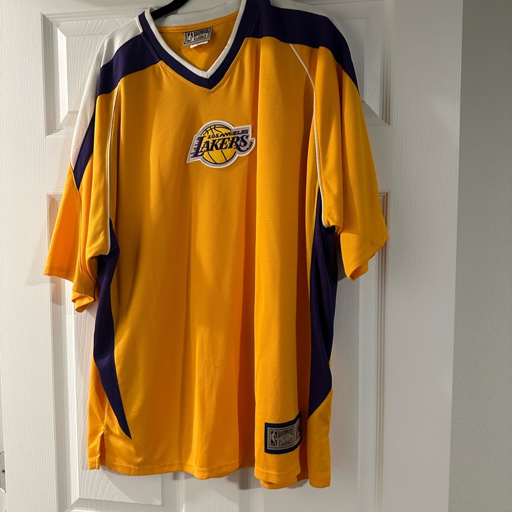 Los Angeles Lakers Harwood classic warm-up shirt